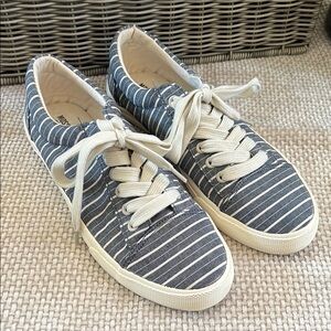 Mossimo Supply Co. Navy and White Striped Sneakers